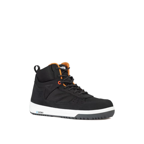 Botin Ombu Sneaker Pro Negro Cuero Flor Nobuk - comprar online