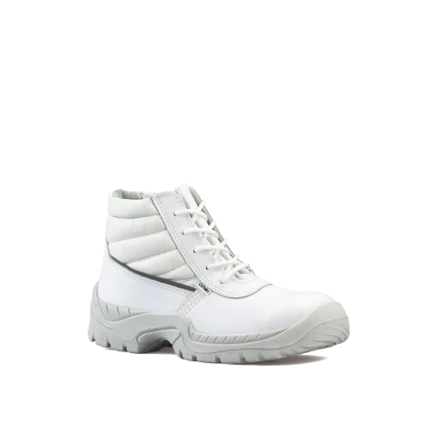 Botin Ombu Francés Blanco Cuero Flor - comprar online