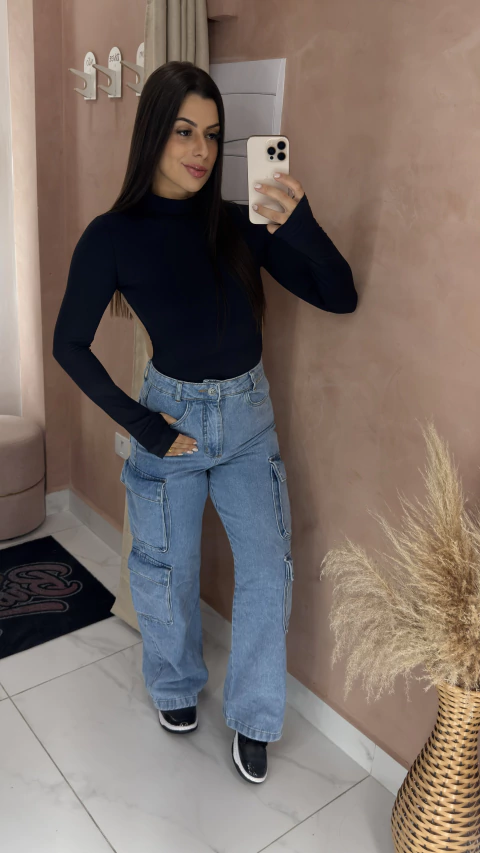 Body Manga Longa Poliamida Juliana na internet