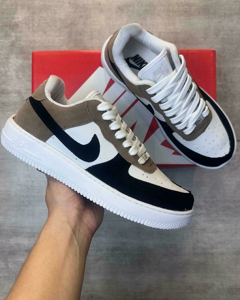 Nike Air Force - Branco, Preto e Bege