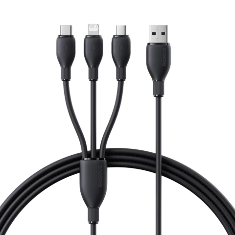 Cabo 3 em 1 USB-A para Micro-USB, Lightning e Type-C 3.5A 1.3m - comprar online