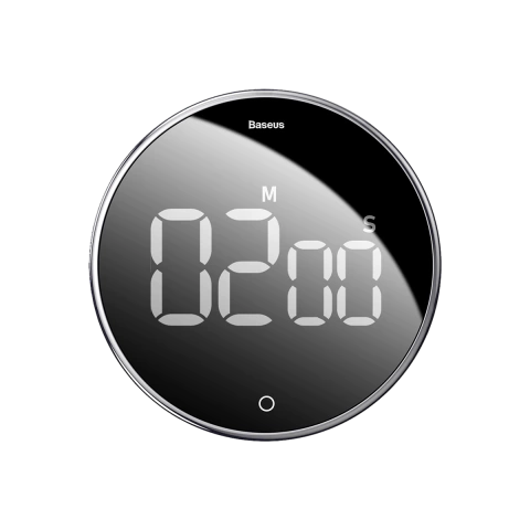 Timer de Cozinha Magnético com Display LED e Controle Rotativo