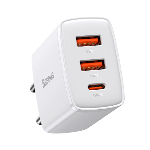 Carregador Turbo 30W com Tipo-C + 2 USB e PD 3.0 Compacto - comprar online