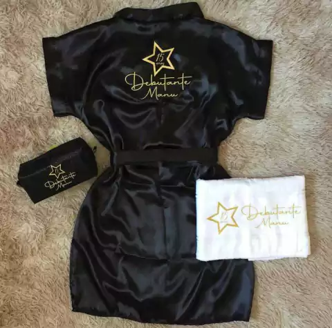 Kit Debutante Luxo Analu (estrela+titulo+nome) Bordado - Debutante