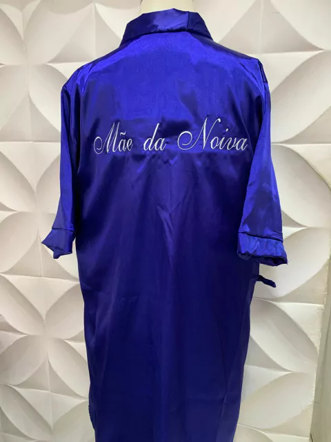 Robe De Cetim Bordado Manga 3/4 com Elastano - Noiva / Madrinha / Debutante - comprar online