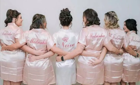 Robe De Cetim Plus Size Expresso Bordado - Noiva / Madrinha / Debutante