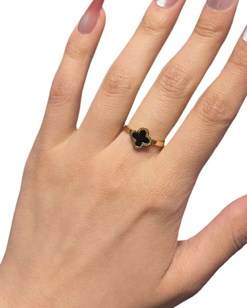 1440 ANILLO FLOR NEGRA T.6