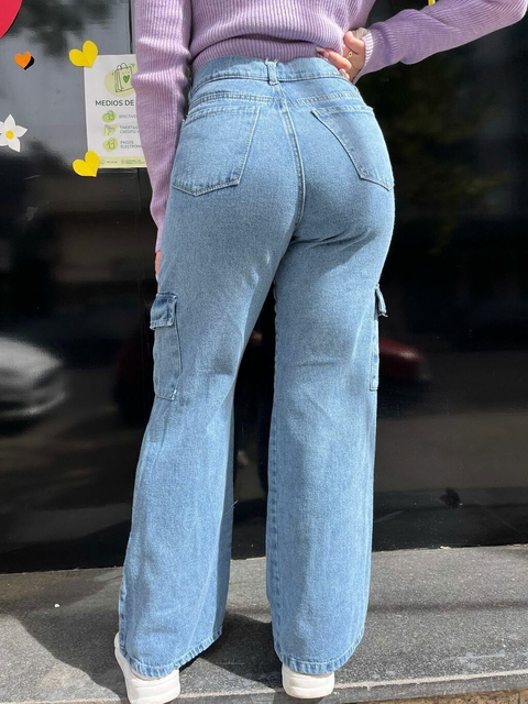 PANTALON WIDE LEG CARGO ELASTIZADO