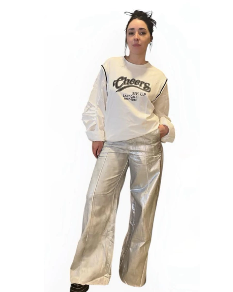 PANTALON PLATEADO IMPORTADO