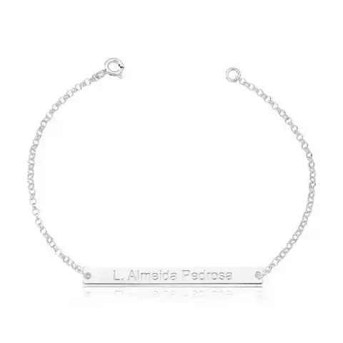 Pulseira de Prata Personalizada Nome Data - comprar online