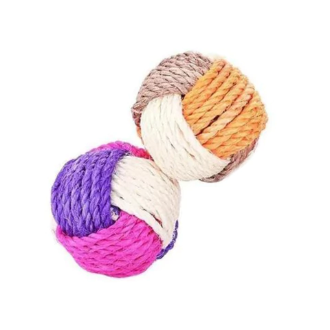 PACK 2 PELOTAS SISAL 6CM, JUGUETE GATO - comprar online