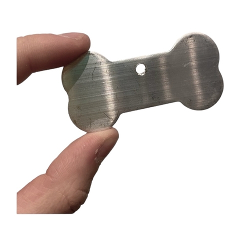 CON GRABADO CHAPITA GDE. ALUMINIO HUESO GDE 6X3CM IDENTIFICACION PERRO Y GATO - comprar online