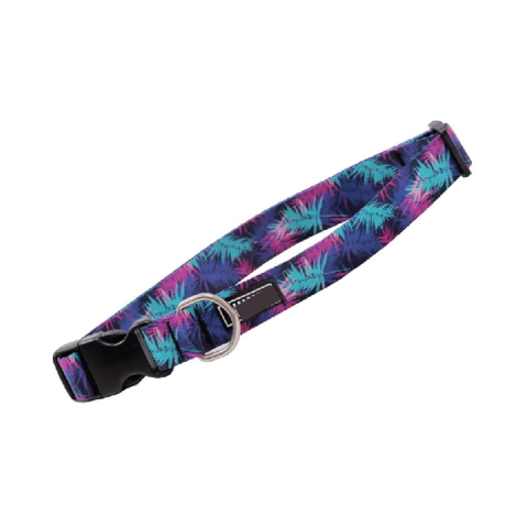 COLLAR BROCHE HOJAS VIOLETAS REFORZADO PERRO - comprar online