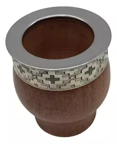 Mate Imperial De Algarrobo + Bombilla Pico De Loro - comprar online