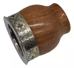 Mate Imperial De Algarrobo + Bombilla Pico De Loro