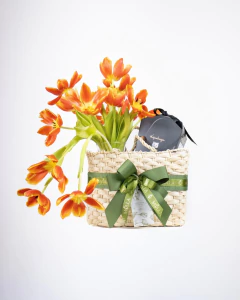 Cesta Tulipas + Chocolate