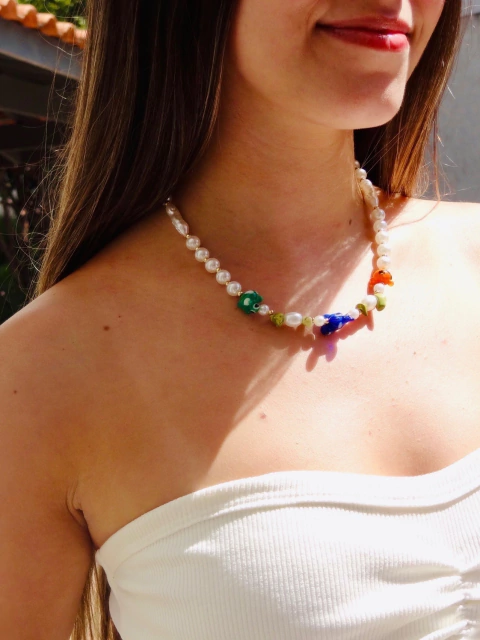 Choker Pérolas e Tartarugas - Folheado - comprar online