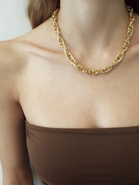 Colar Elos Groumet Duplo - Folheado - comprar online