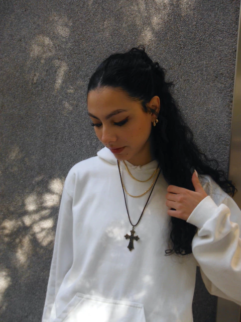 Colar Cruz Camurça - Folheado - comprar online