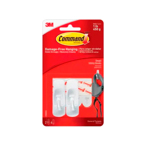 3m Command Small Utility Hooks Ganchos Adhesivos 17002es - comprar online