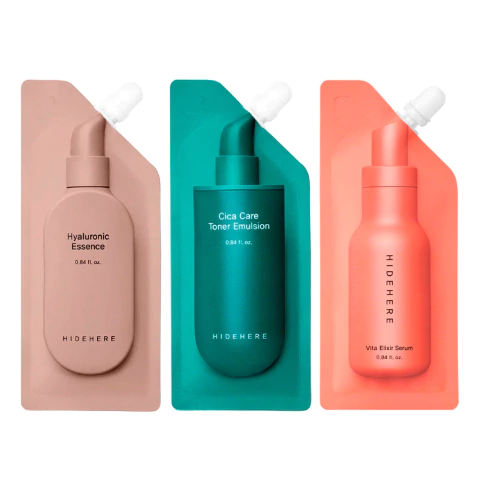 Hidehere Kit Hyaluronic Essence + Cica Toner + Vita Serum