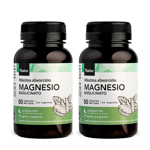 Natier Kit X2 Magnesio Bisglicinato Suplemento Dietario 50c