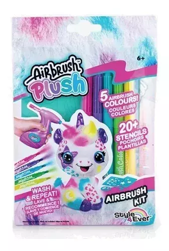 Repuesto De Airbrush Plush Kit De 5 Crayones Y 20 Stencils