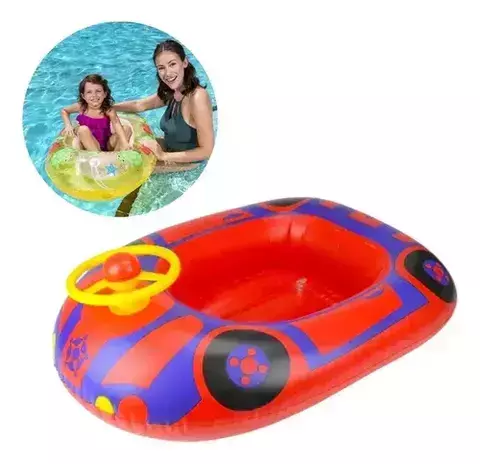 Bote Auto Carrera Inflable Bebe Flotador Pileta Agua Jilong - (Rojo) - comprar online