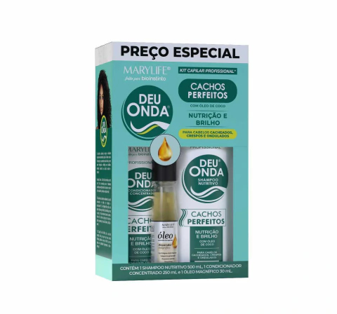 KIT CAPILAR 3 ITENS DEU ONDA MARY LIFE