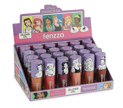 BOX GLOSS OIL PRINCESAS FENZZA - 24 UNIDADES