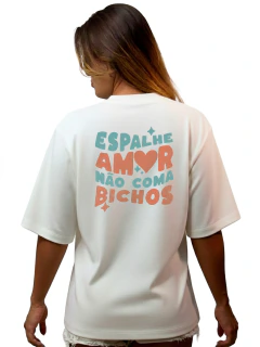 Camiseta Oversized Não Coma Bichos