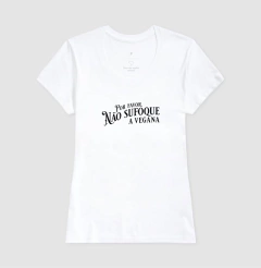 Camiseta Feminina "Por Favor Não Sufoque a Vegana" - comprar online