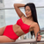 Biquini Top Coração Vermelho Texturizado Hot Pants