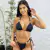 Biquini Cortininha Pedras Preto calcinha Lacinho na internet