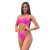Biquini Top Retro Rosa Texturizado Asa Delta - comprar online