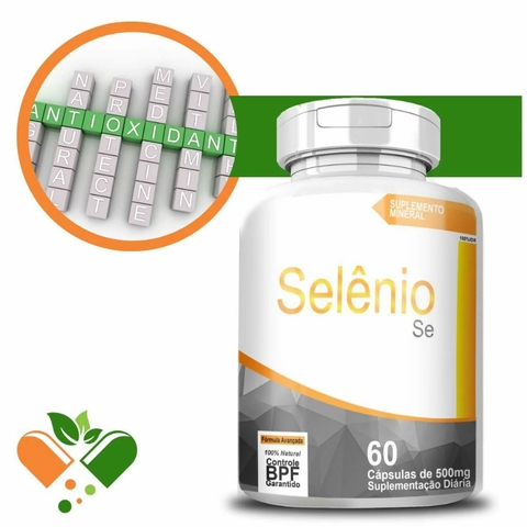 Selênio QUELATO - 500mg - Imunidade, Tireoide