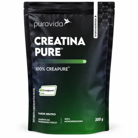 Creatina Pure Pura Vida 300g Creapure® | Creatina Monohidratada 100% Pura