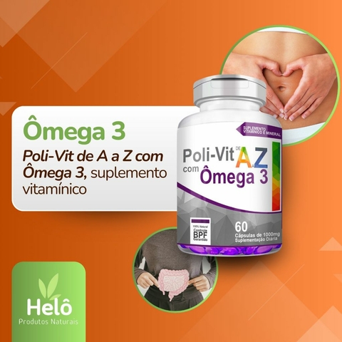 Poli-Vit de A a Z com Ômega 3 – 60 Cápsulas de 1000mg - comprar online