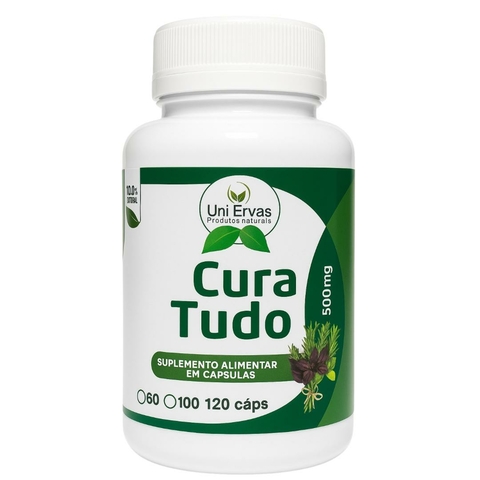 CURA TUDO 60 Cápsulas 500mg - 60 Cápsulas Uni Ervas