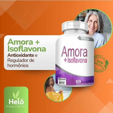 Amora Com Isoflavona - 500mg - 60 Cápsulas - 4 Elementos