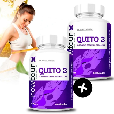 QUITO 3 Quitosana +Psyllium +Spirulina - 60 Cápsulas
