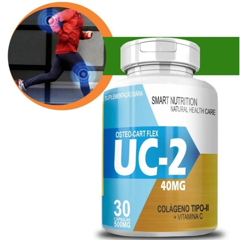Colágeno Tipo 2 Premium 40mg + Vitamina C - 30 cápsulas
