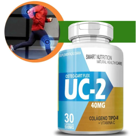 Colágeno Tipo 2 Premium 40mg + Vitamina C - 30 cápsulas