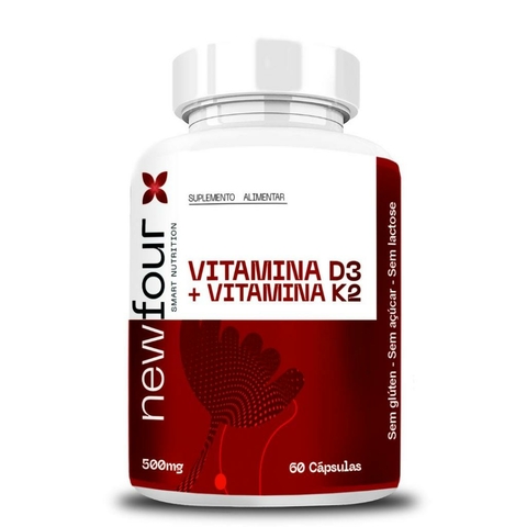 Vitamina D3 (2000Ui) + K2 (149mcg) - 60 Cápsulas - NewFour - comprar online
