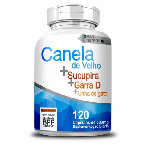 Canela De Velho + Sucupira + Garra D + Unha De Gato 500mg - 120 Cápsulas