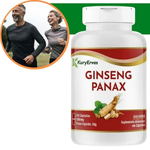 Panax Ginseng Coreano 500mg Extrato Seco 100% Natural