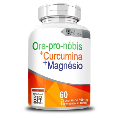 Ora-pro-Nóbis + Curcumina + Magnésio 500mg - 60 Cápsulas 4E