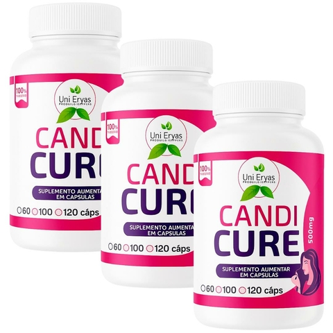 KIT Uni Ervas CANDI CURE 500mg - 180 Cápsulas