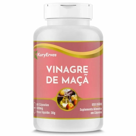 Vinagre de Maçã – 60 Cápsulas de 500mg - KuryErvas