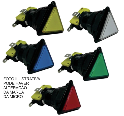 BOTÃO TRIANGULAR IMPORTADO COM LED E MICRO - comprar online